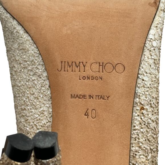 Jimmy Choo Romy 100 Ombre Glitter Pumps‎ Heels US 10 / IT 40 - Picture 13 of 14